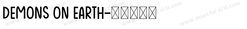 Demons on Earth字体转换